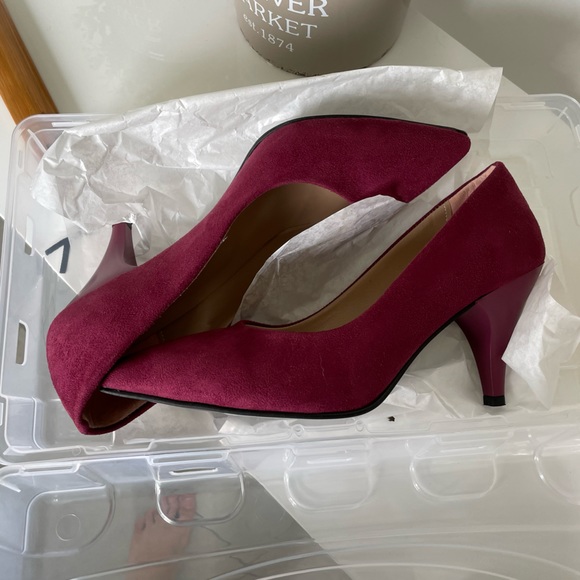 Fox shoes beautiful wine red 2 inch heels - Picture 1 of 2